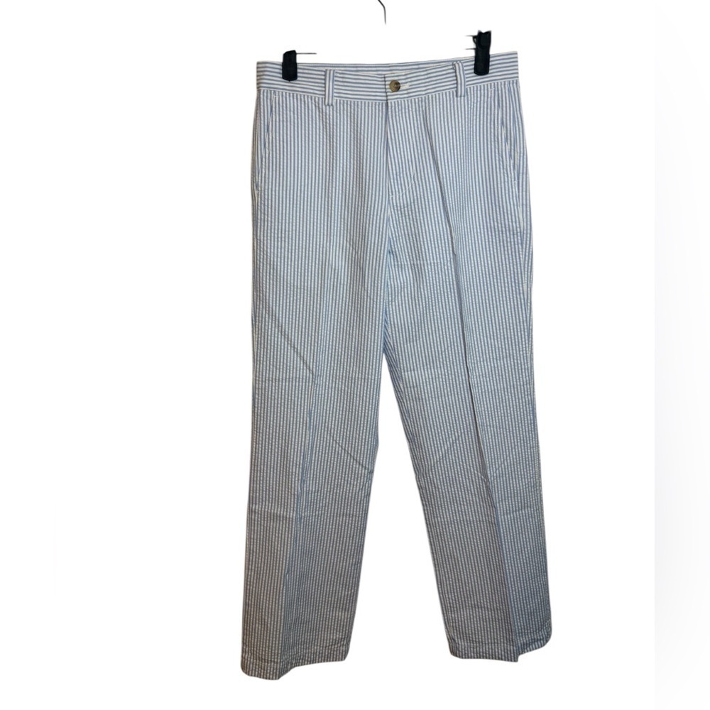 Vineyard Vines Boy’s Baby Blue Pleated Seersucker Pants